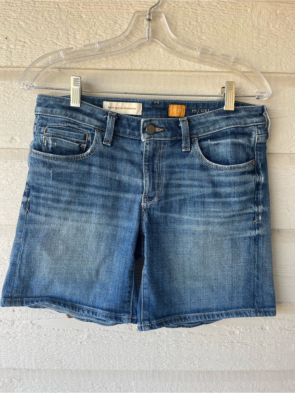 Anthropologie Pilcro Letterpress Women’s Blue Denim Shorts Fit SJEJ size 27